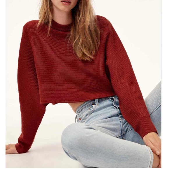 Wilfred Free Lolan Sweater in Burgundy - Size XXS - Picture 1 of 6